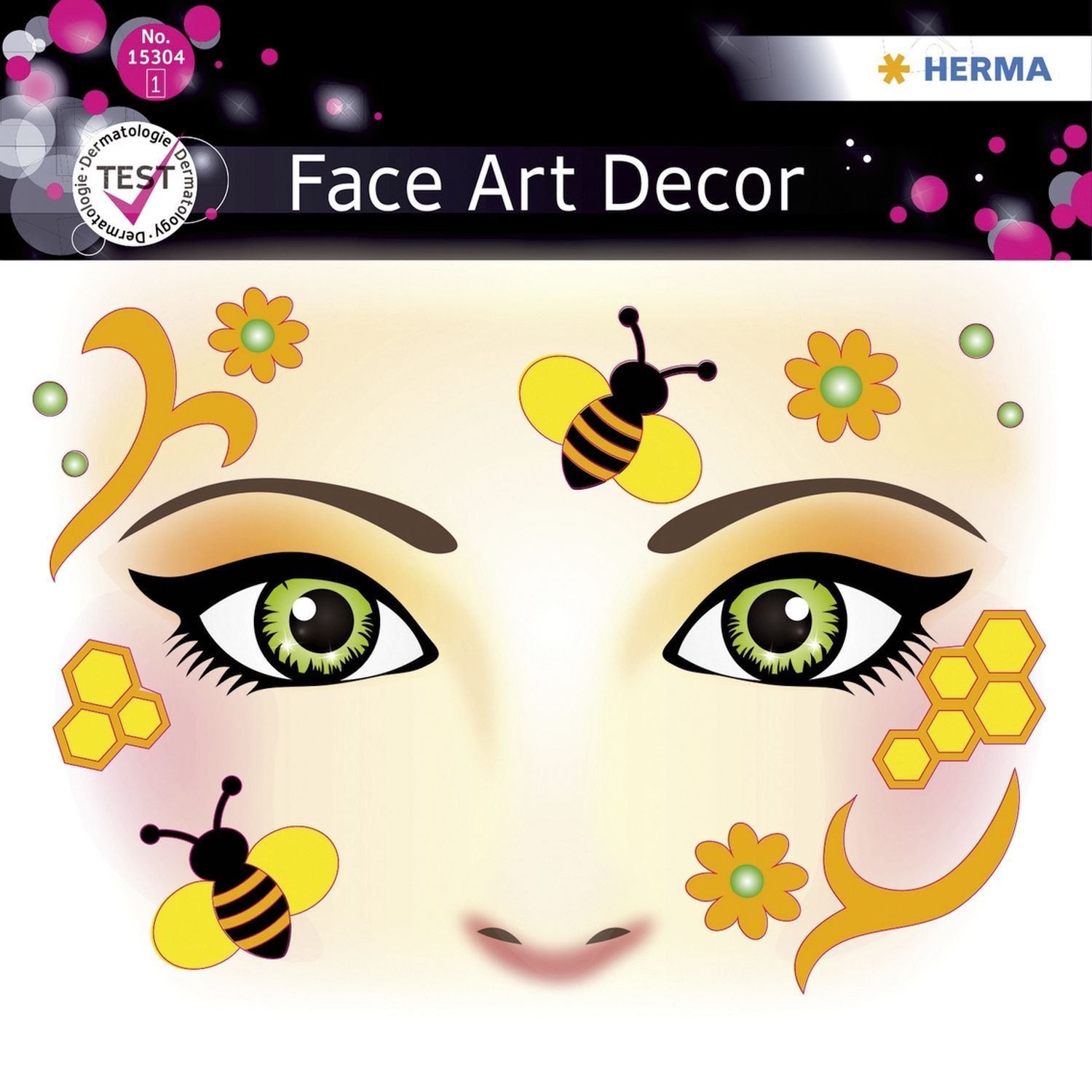 Herma Face Art Sticker Gesichter "Honey Bee"