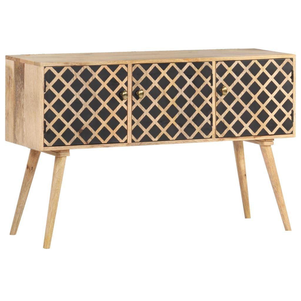 Vidaxl Sideboard 118X35x75 Cm Massivholz Mango