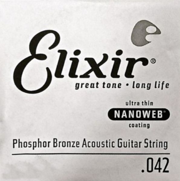 Elixir 16052 Nanoweb - Phosphor Bronze, light (012-053), Satz oder Einzelsaiten