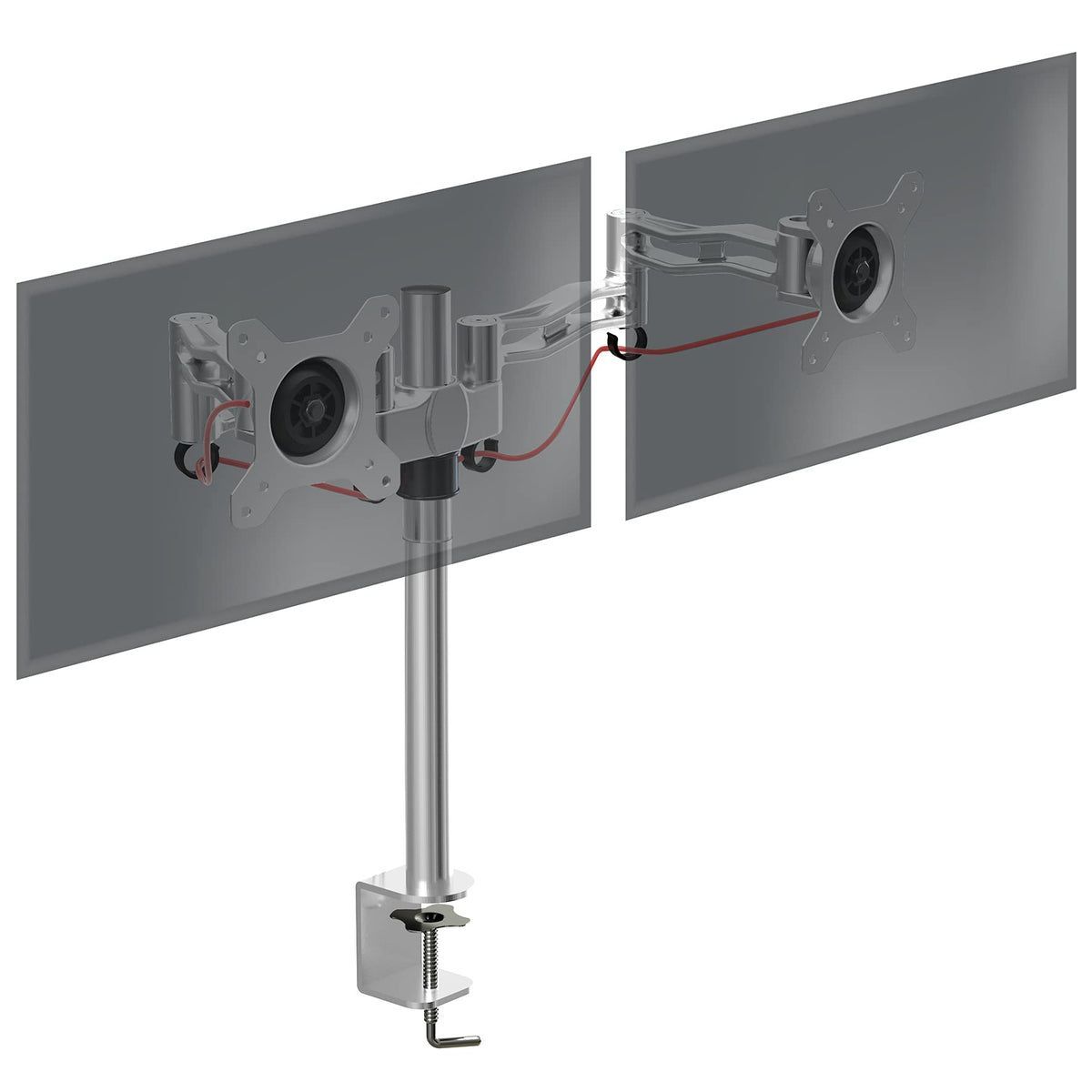 Duronic Dm352 Sr Monitorarm 2-Fach Höhenverstellbar Bis 27" Zoll Vesa