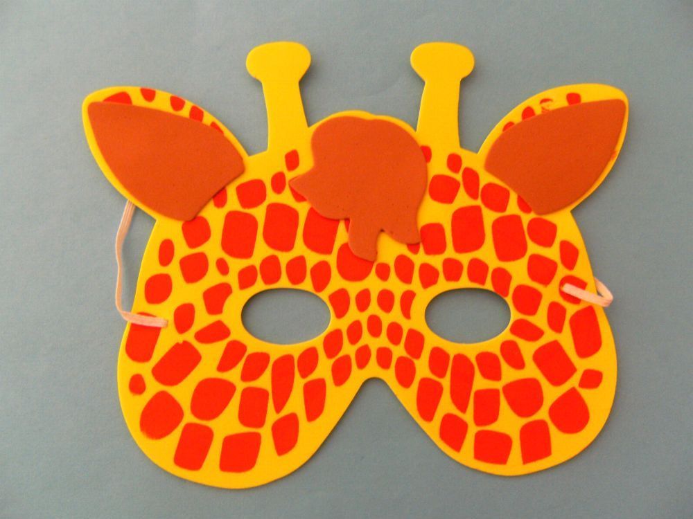 1 Maske f. Kindergeburtstag Karneval Fasching Tier Tiere Masken