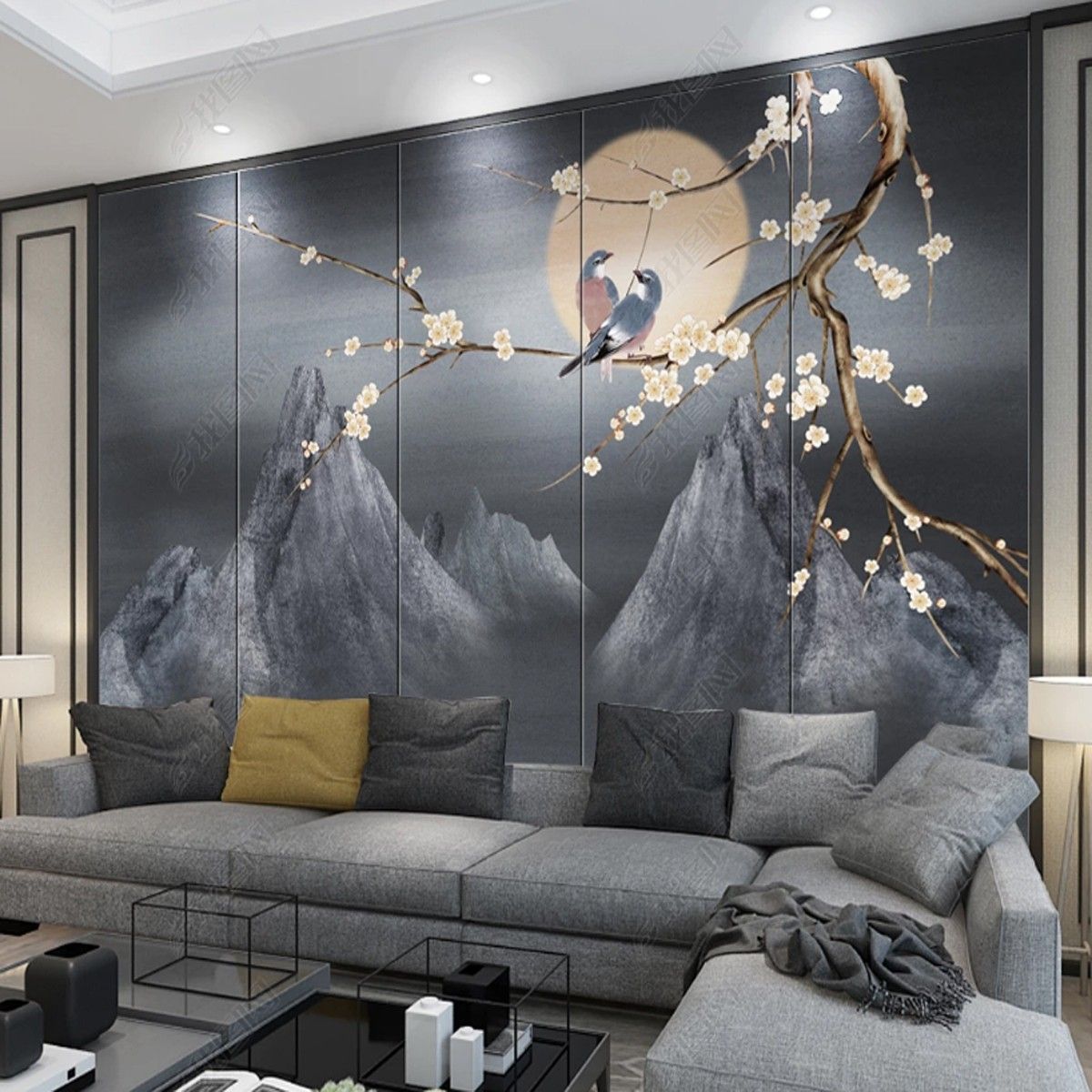 Vlies Fototapete Wandtapete Wandbilder Glückverheißenden Pflaumenblüten 11404