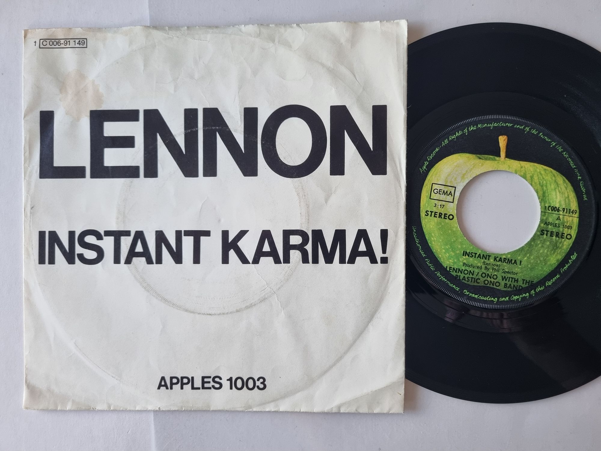 John Lennon - Instant Karma! 7'' Vinyl Germany