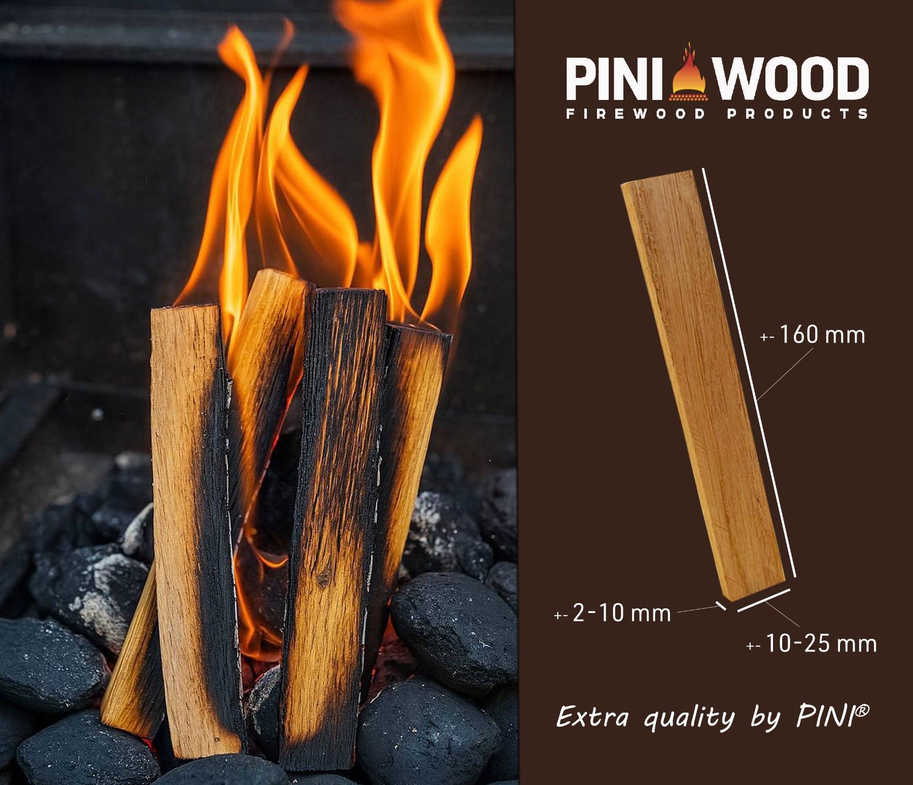 Aleko Premium 3,7 Kg Brennholz BZW. Holzkohle - Anzünder Aus Eichenholz, Bio Kaminanzünder, Für