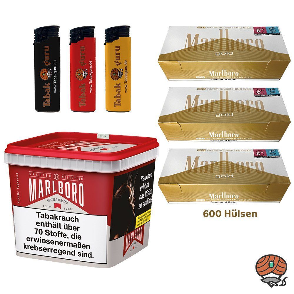 Marlboro Crafted Selection Volumentabak 230g Mega Box, 3x Marlboro Gold ...