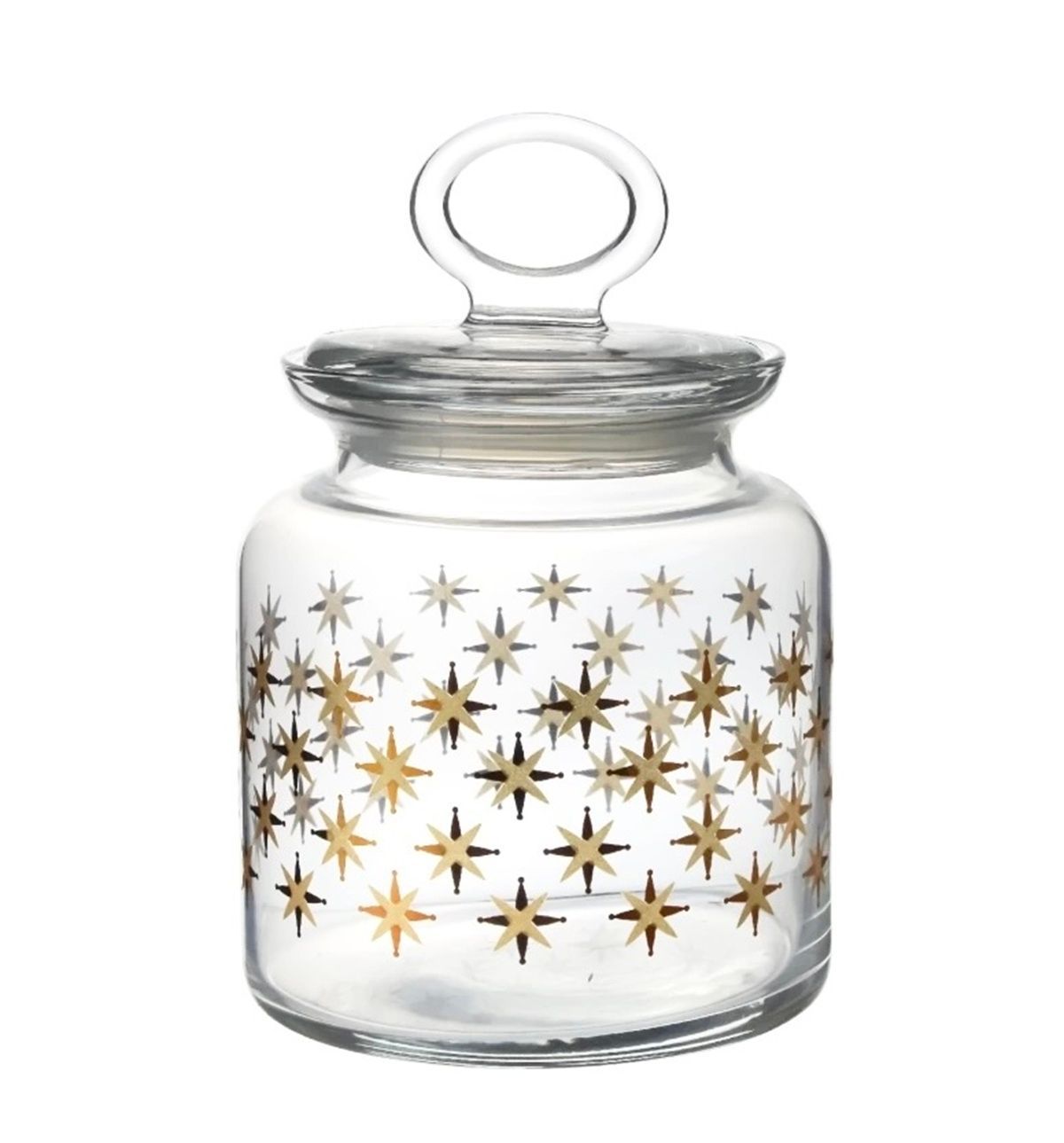 Pasabahce Transparent Stardust Vorratsglas Mit Deckel & Sternmotiv - 1,085 L