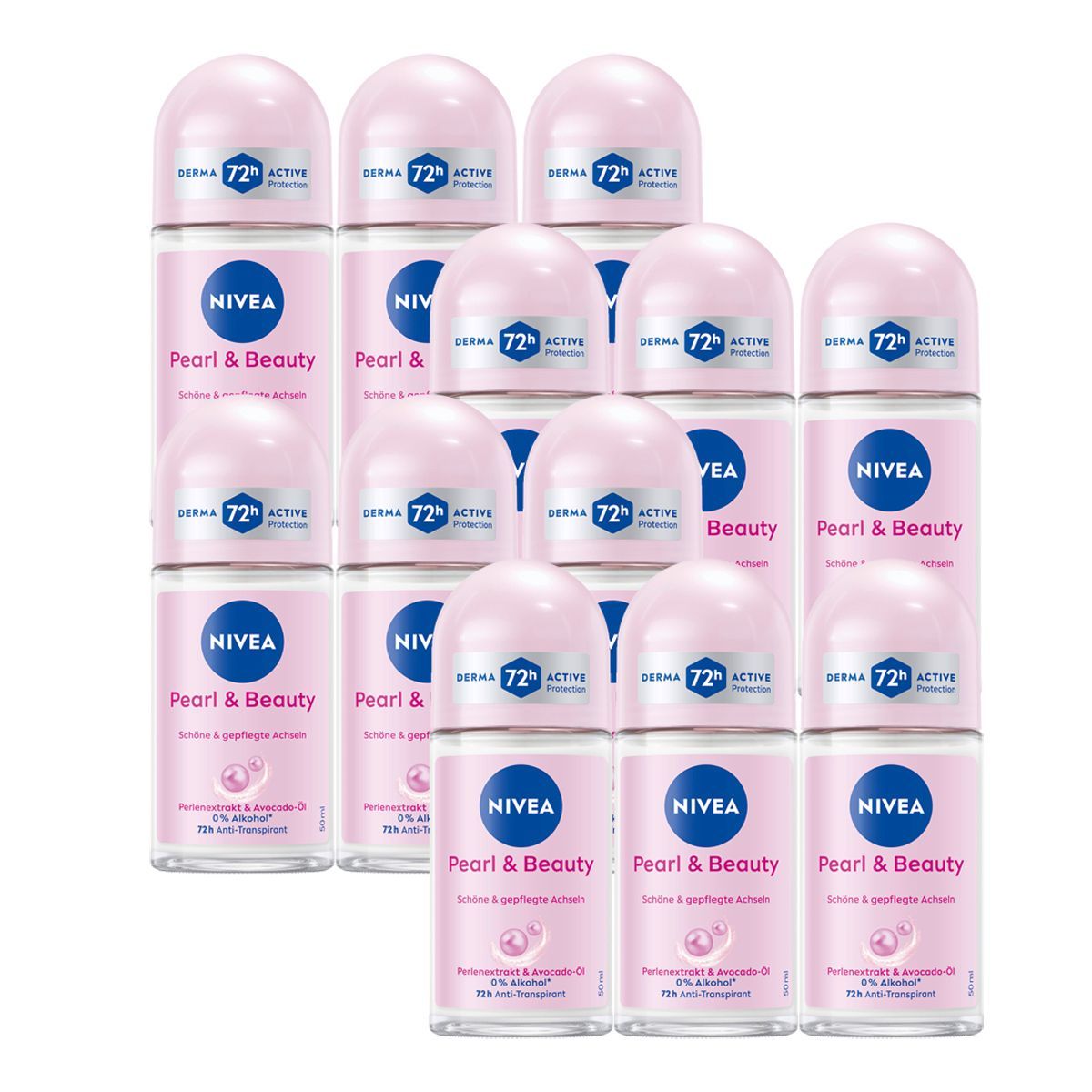 Beiersdorf Ag Nivea Deo Pearl Beauty Rollon 72H Antitranspirantschutz 50Ml 12Er Pack