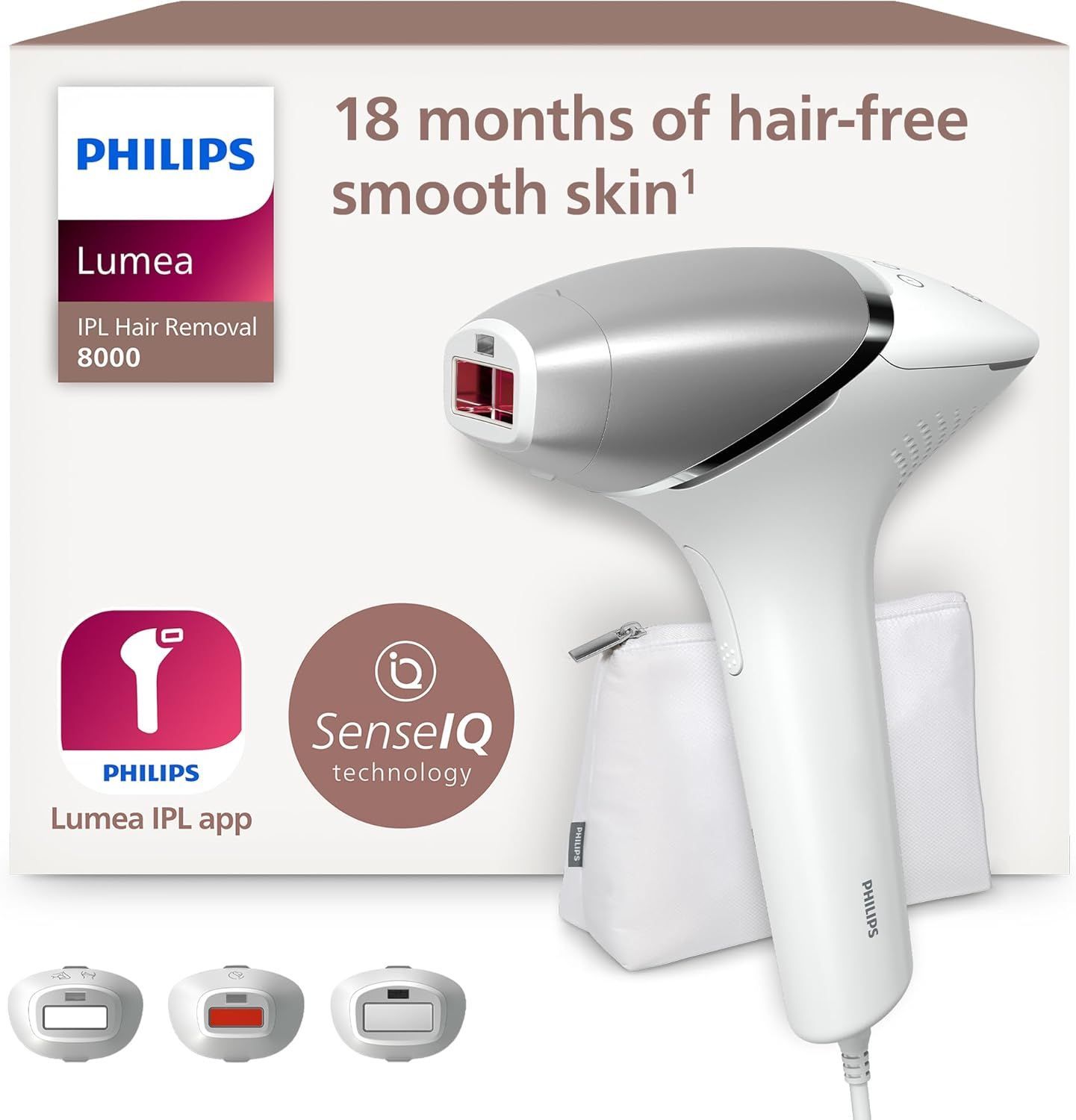 Philips Bri946/00 Lumea Ipl 8000 Series Haarentfernungsgerät Mit Senseiq Technolog