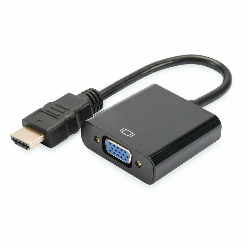 Konverter HDMI A > VGA (schwarz, 18cm)