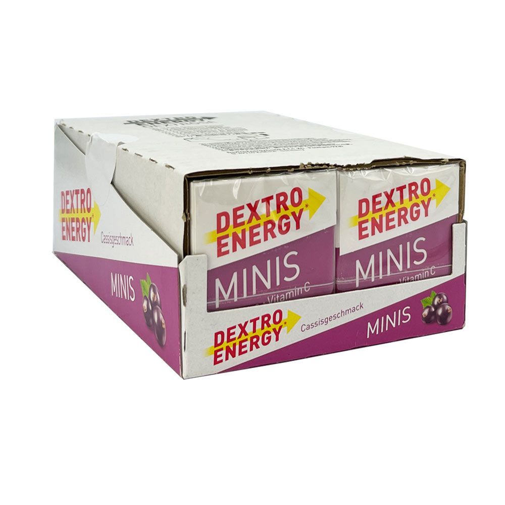 Dextro Energy Minis + C Cassis, Traubenzucker Mit Johannisbeergeschmack, 12X 50G