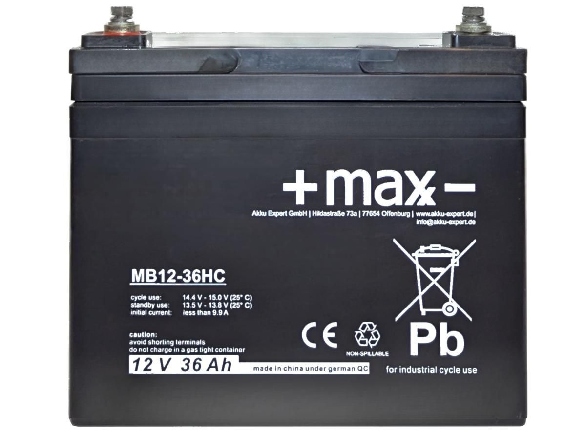 Akku kompatibel PDC-12350 12V 36Ah wie 35Ah Deep Cycle AGM Blei wartungsfrei