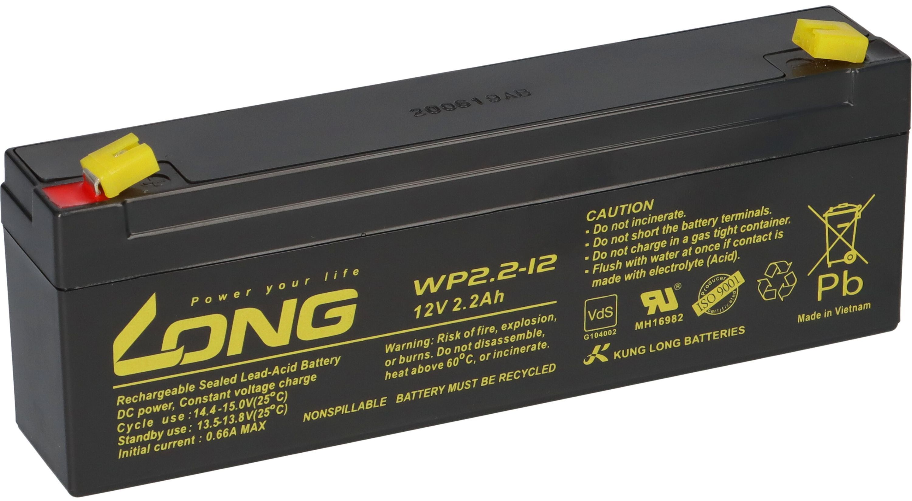 Bleiakku 12V 2,2Ah Powerfit SJ12V2Ah battery AGM VdS