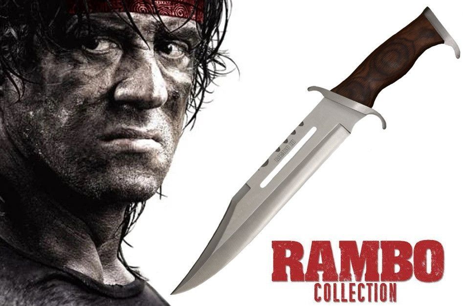 Rambo III Deluxe Messer – Filmmesser Jagdmesser Hunting, Rostbeständig | Sammlerstück & Outdoor-Messer