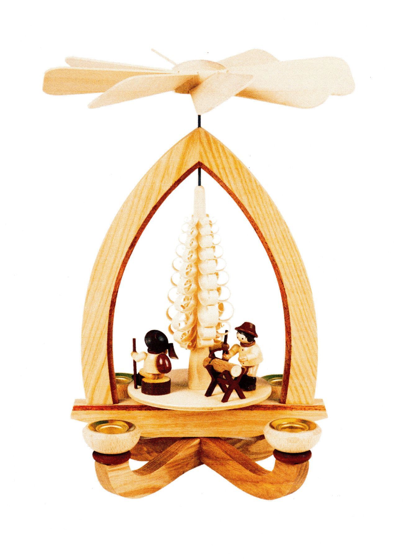 Pyramide Spanbaumpyramide mit Holzmachern
