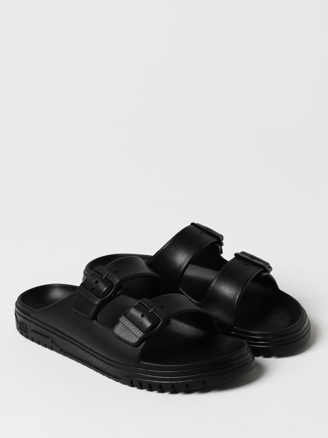 Armani Damen Schwarz Claquette Ax Eagle