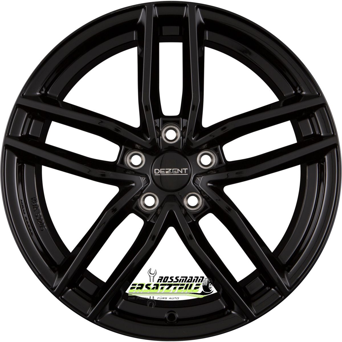4x Dezent TR black 7.5x18 ET40 - LK5/112 ML66.6 Felge Alu