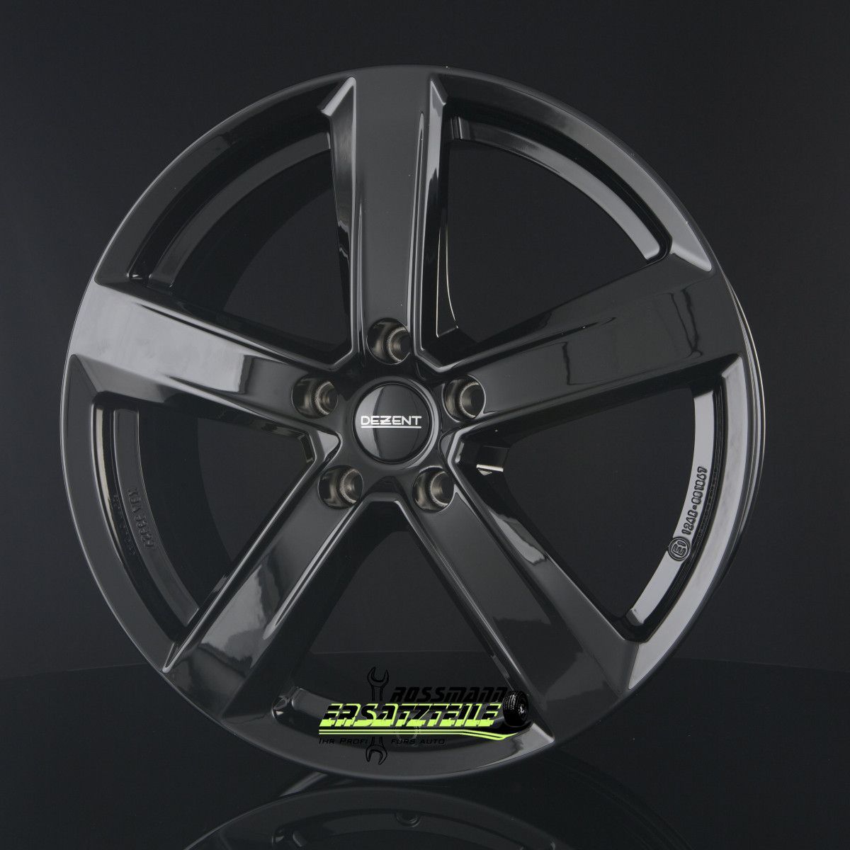 4x Dezent TU black 7.5x18 ET48 - LK5/108 ML70.1 Felge Alu