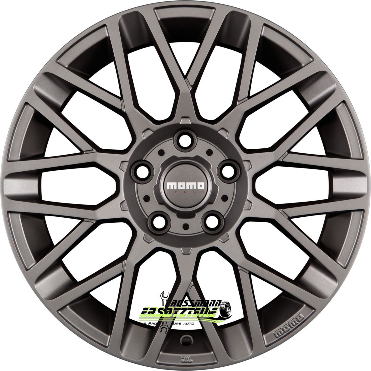 4x Momo Revenge matt anthracite 8x18 ET50 - LK5/112 ML72.3 Felge Alu