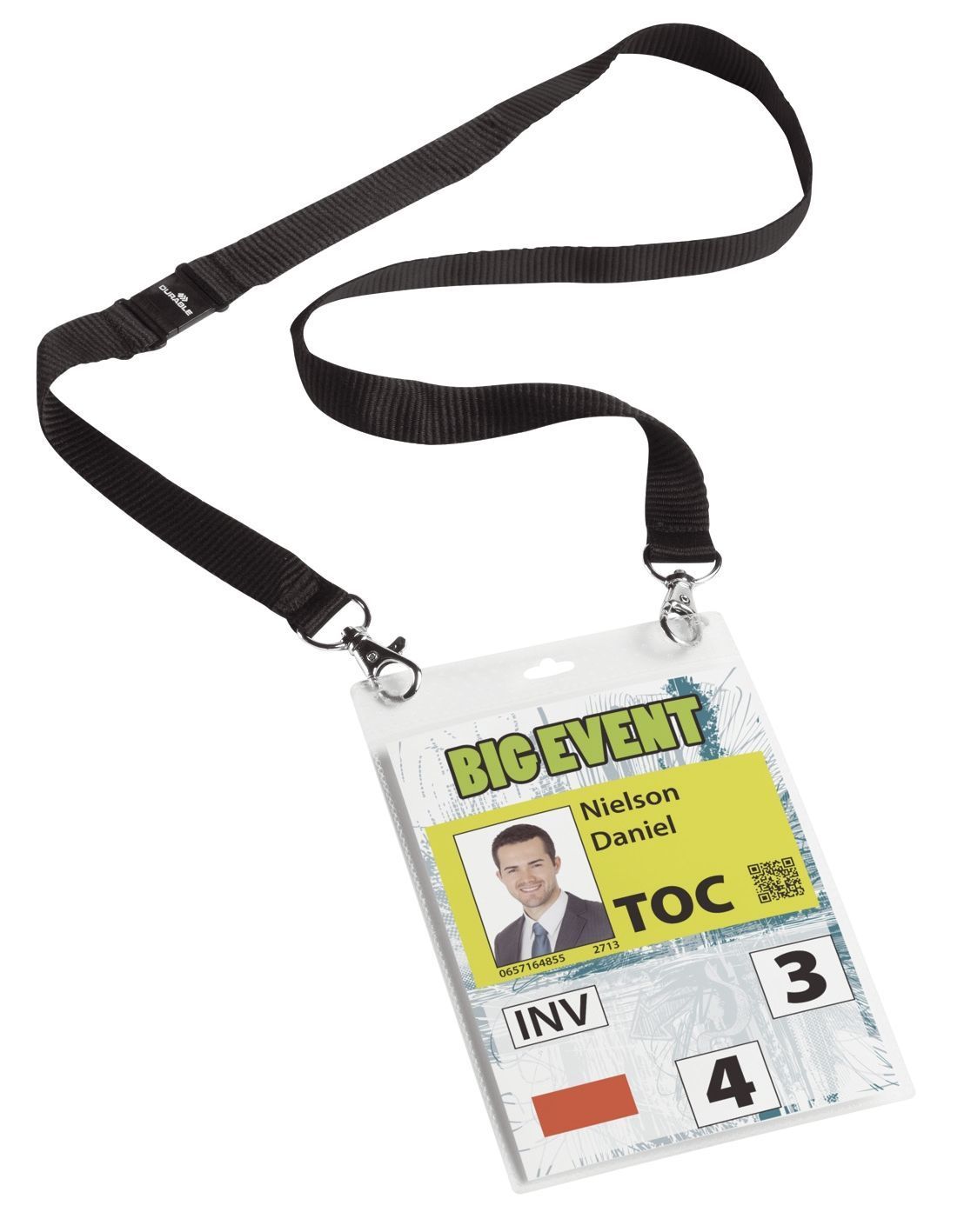 Durable 852501 identity badge/badge holder Textile 10 pc(s)