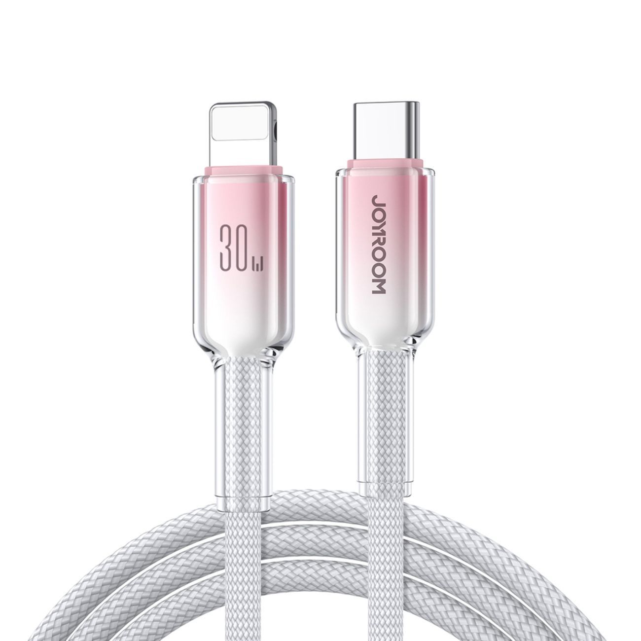Joyroom Typ-C Auf Lightning Kabel – 30W Schnelllade-Datenkabel, 1,2 M, Geflochten, Schwarz, Mit Smart-Chip