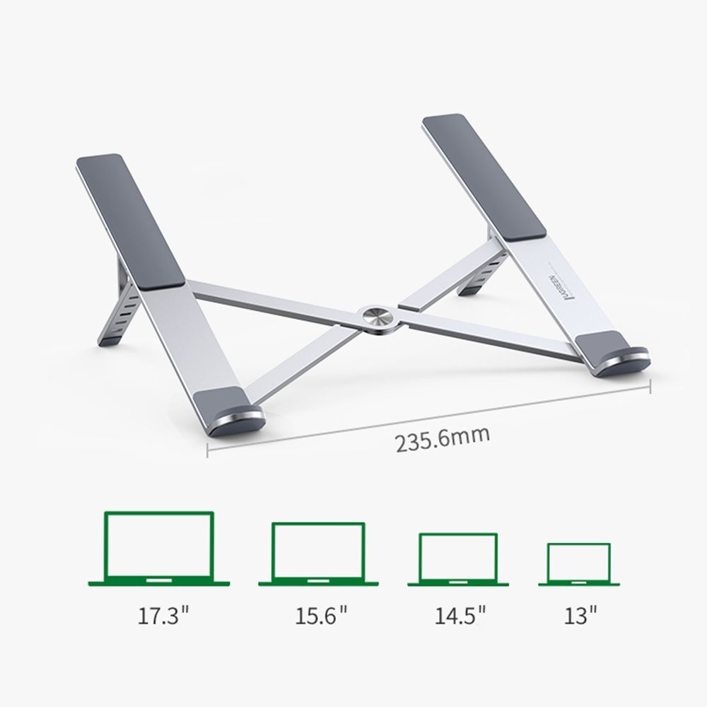 Blumax Faltbarer Laptop-Ständer Aus Aluminium – Für 11-17,3 Zoll Notebooks, Belüftet, Höhenverstellbar, Rutschfeste Gummifüße, 280 G Leicht