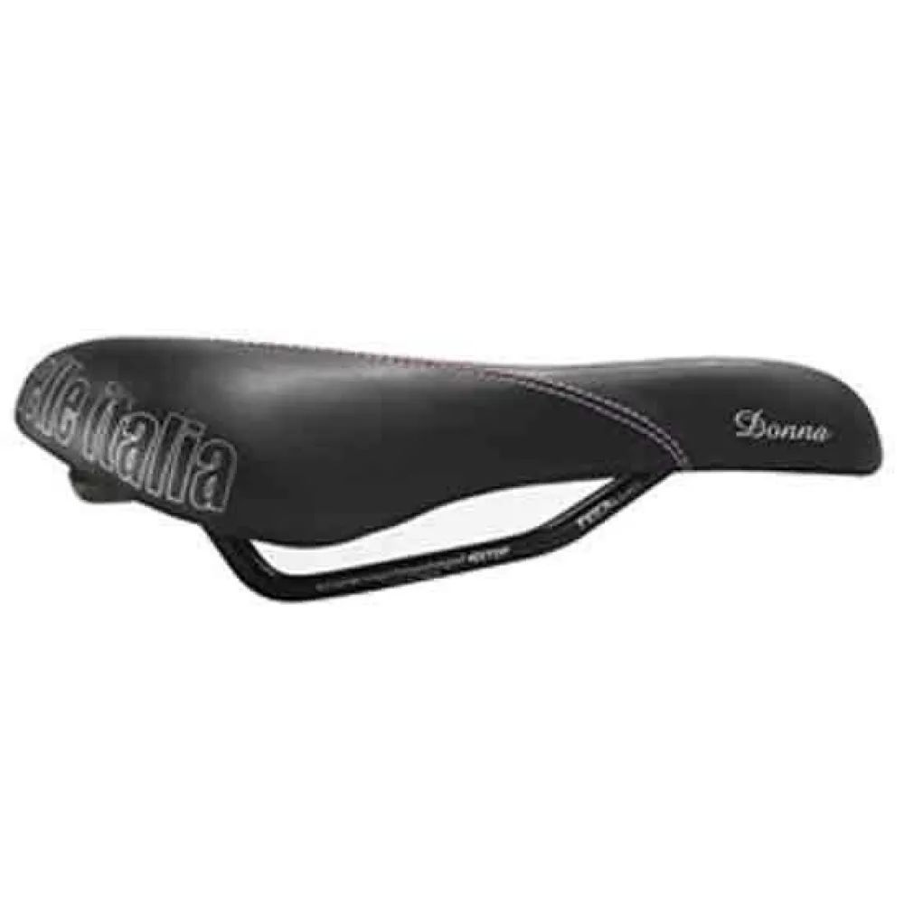 Selle Italia Schwarz Fahrradsattel Donna Gel Flow L