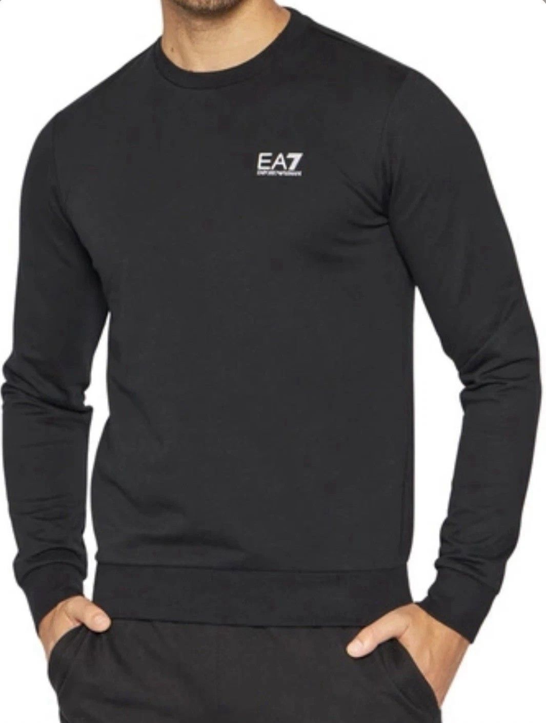 Emporio Armani Herren Schwarz Sweatshirt Ea7 Gr M