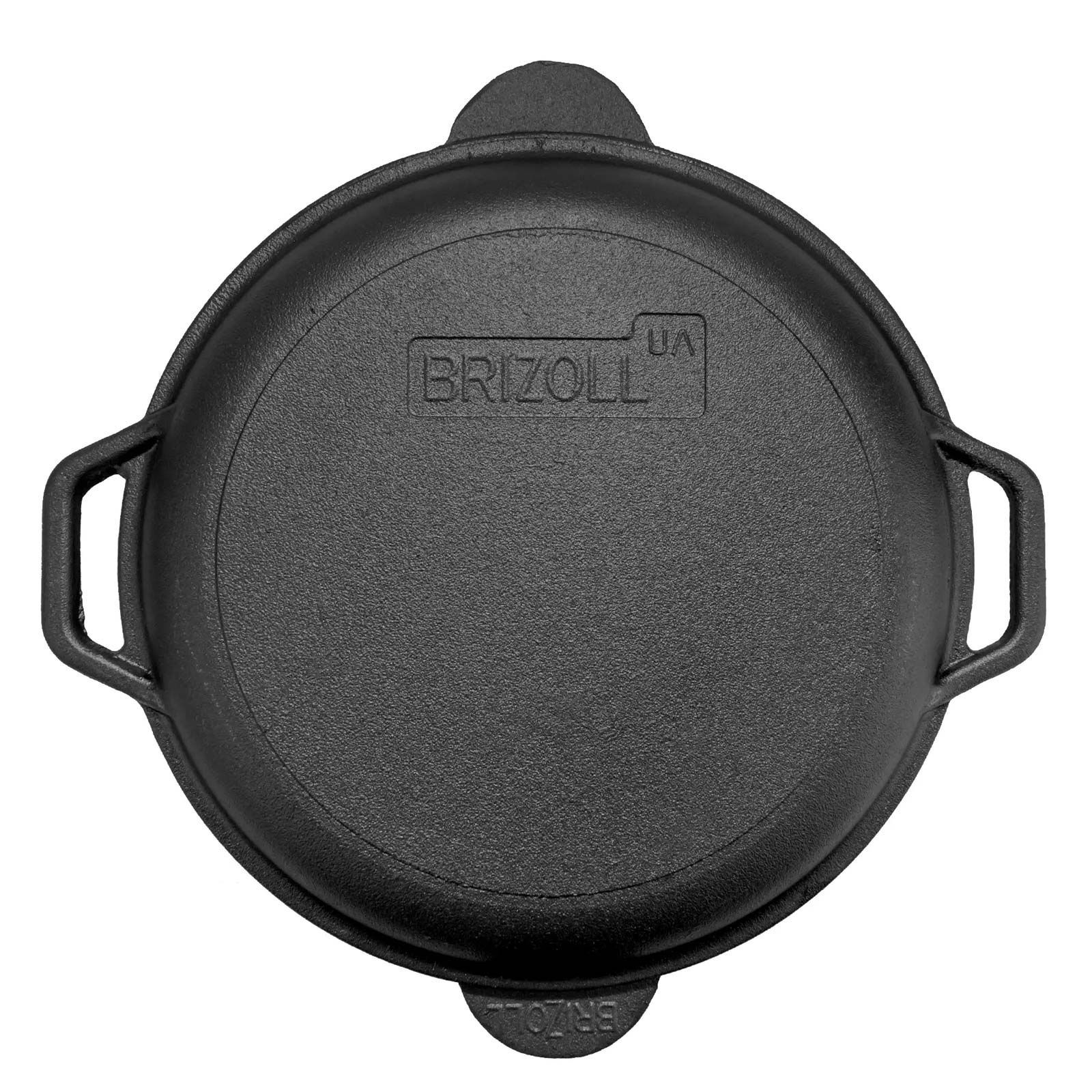 Bruntmor 2-in-1 Gusseisen Schmorpfanne – 3,3 Quarts, Mit Grill-Deckel – Antihaftbeschichtet, Rot