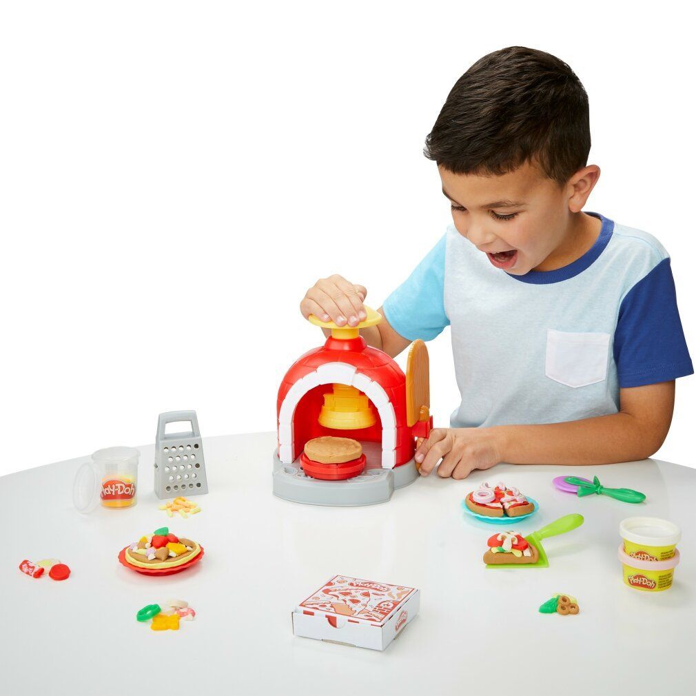 Play-Doh Kitchen Creations Four à Pizza - 6 Pots De Pâte + 8 Accessoires