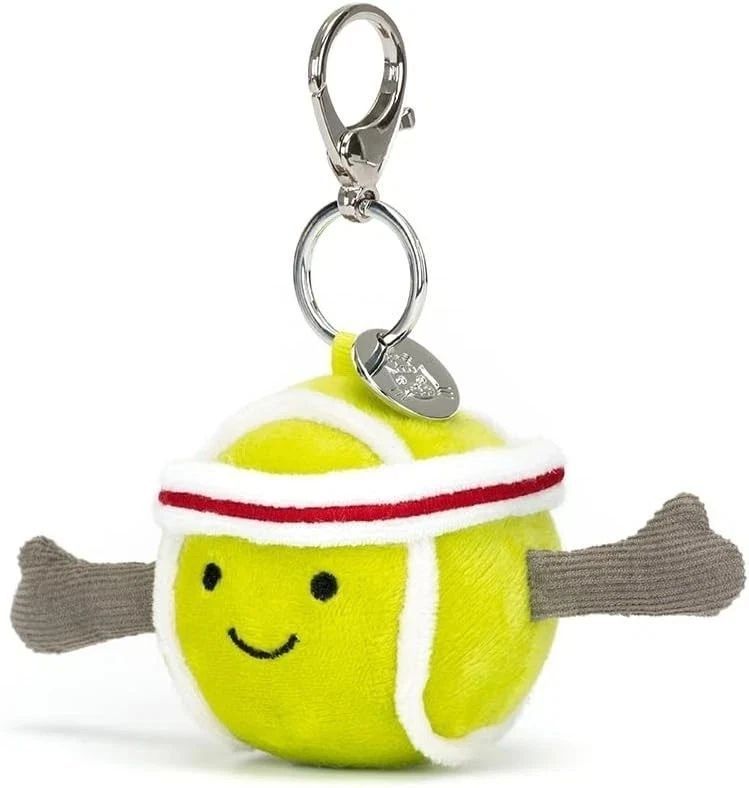 Jellycat Unisex Kinder Amuseables Sport Tennis Tasche Anhänger Plüschtier Spielzeug Kuscheltier Kid