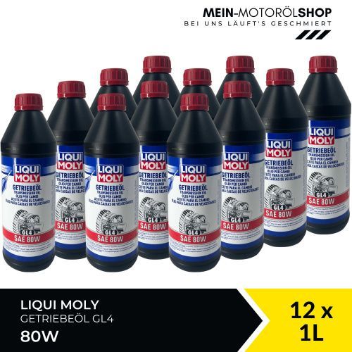 Liqui Moly Getriebeöl (GL4) SAE 80W 12x1 Liter