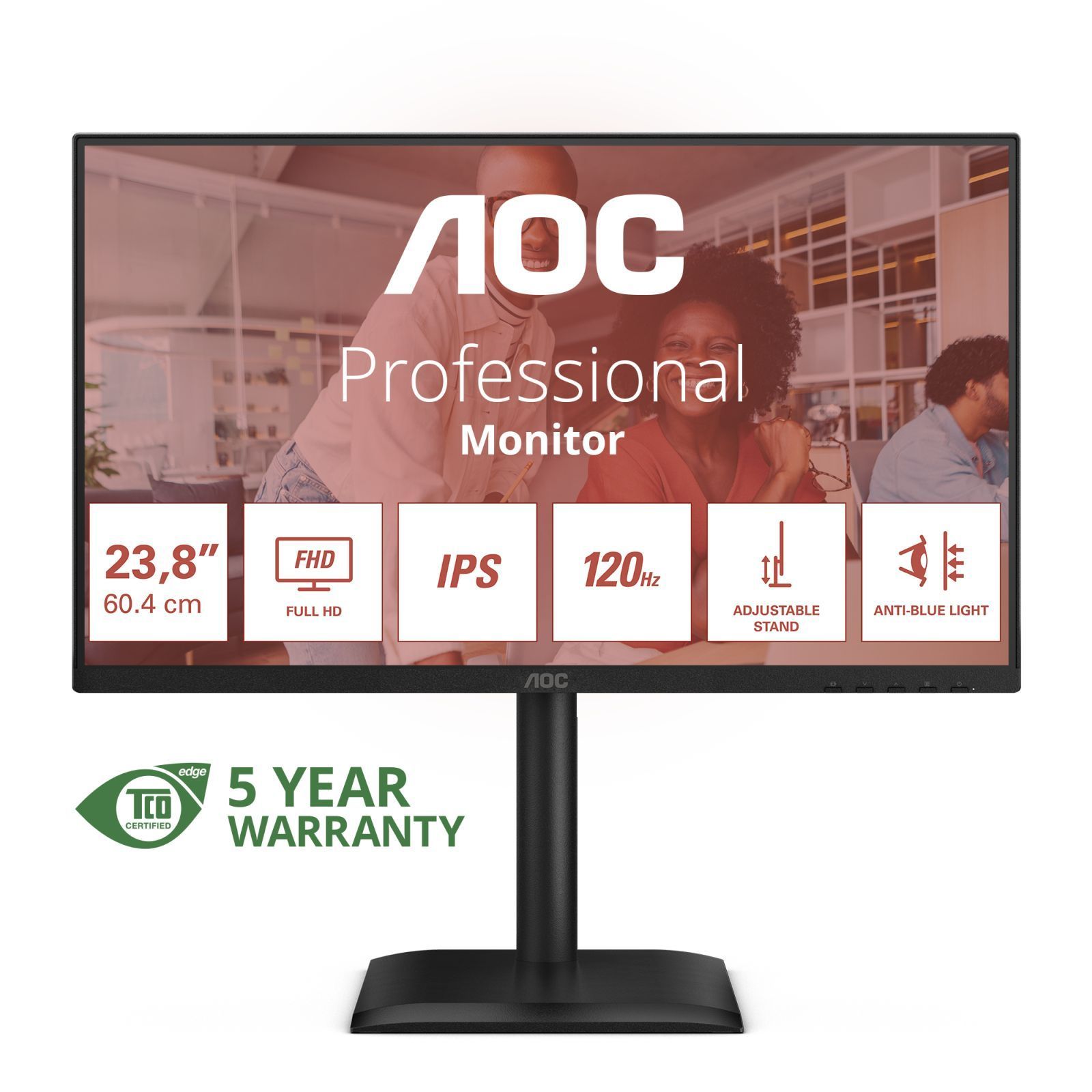 Aoc 60,5Cm (23,8") 24E4u 16:09 Hdmi+Dp+Usb Ips Lift Black