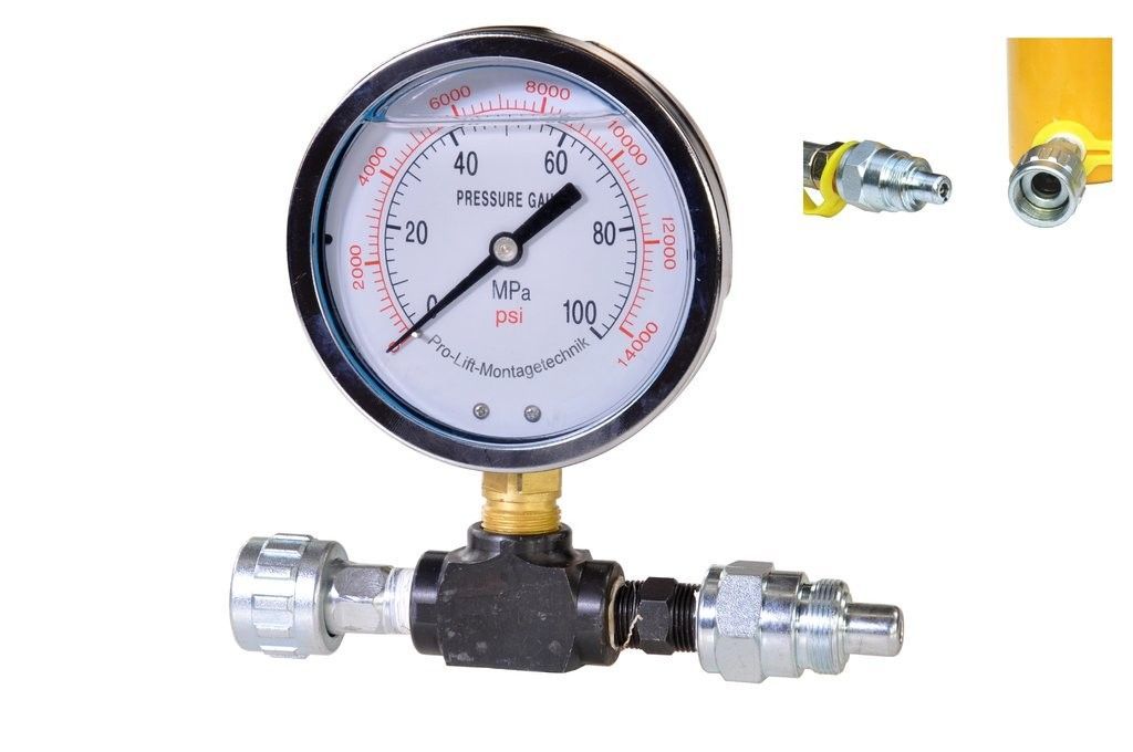 1000bar Manometer mit T-Stück und Schnellkupplung, 01317