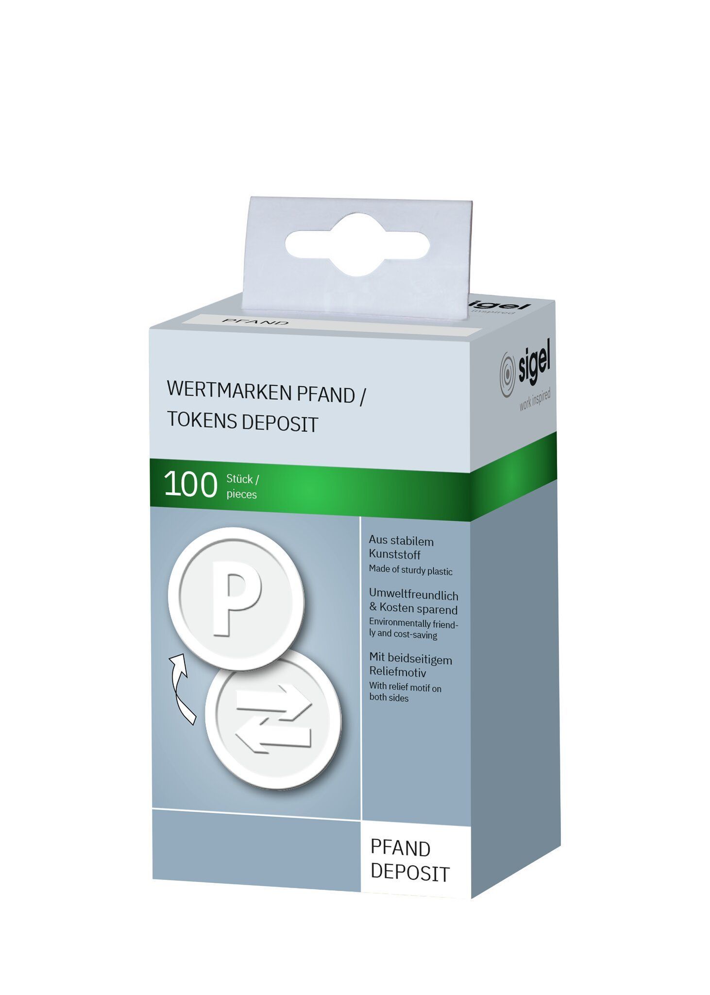 Sigel Wertmarken Pfand weiß Ø 25mm WM010