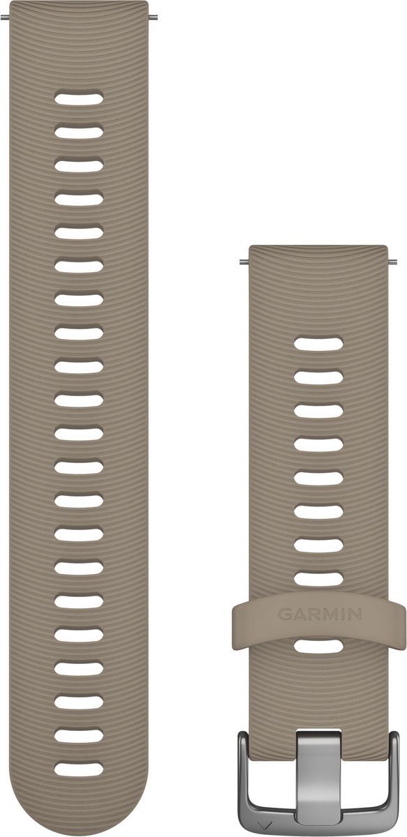 Garmin Ersatzarmband 20mm Silikon Sandstein/Silber