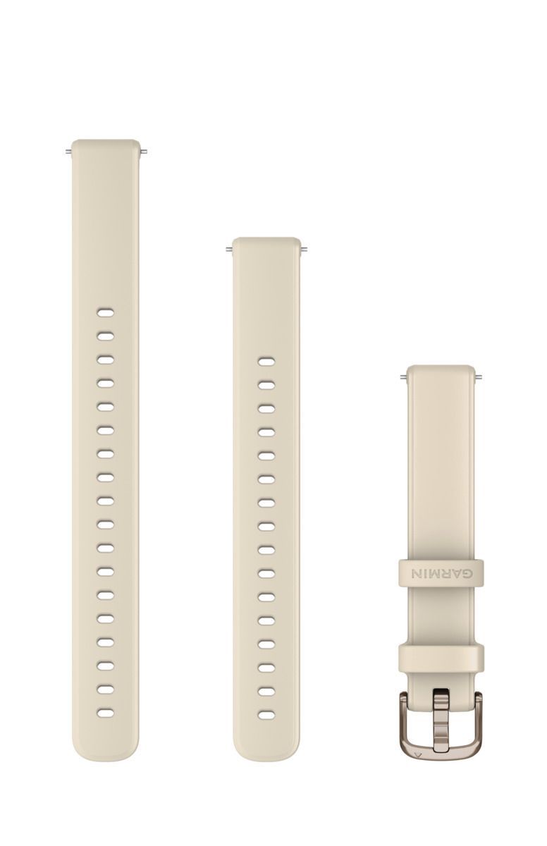 Garmin Lily 2-Armband (14 mm), Silikon Kokosnuss/Cremegold