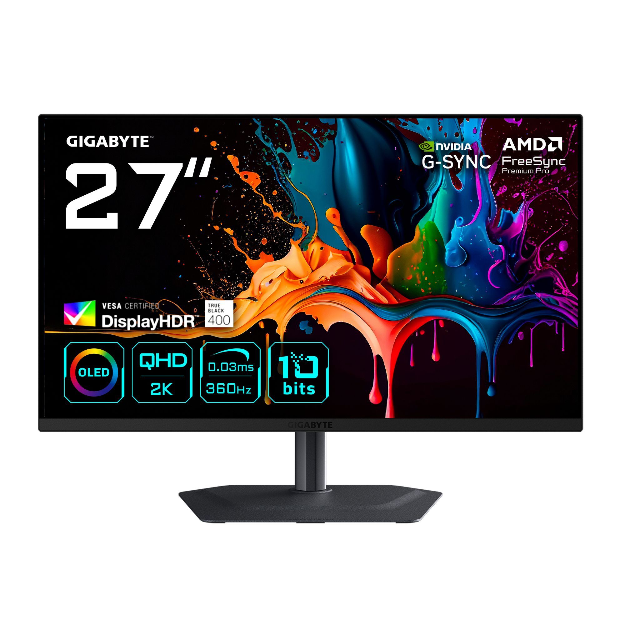 Gigabyte Mo27q3 / 27" Qd-Oled / 2560 X 1440 (Qhd) 360Hz / 0.03Ms Gtg / Freesync Premium Prog-S