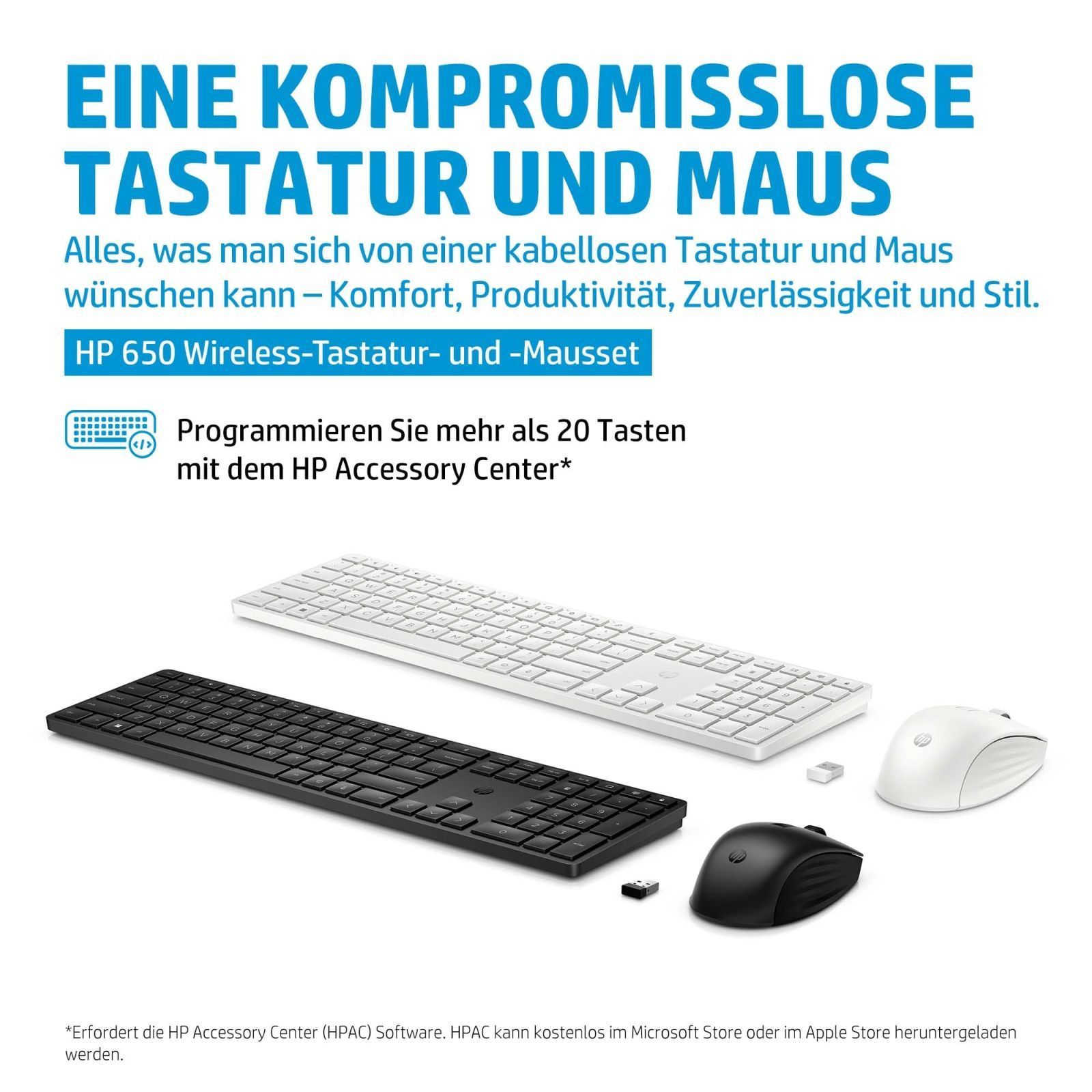 Hp 650 - Tastatur-Und-Maus-Set - Kabellos - Deutsch
