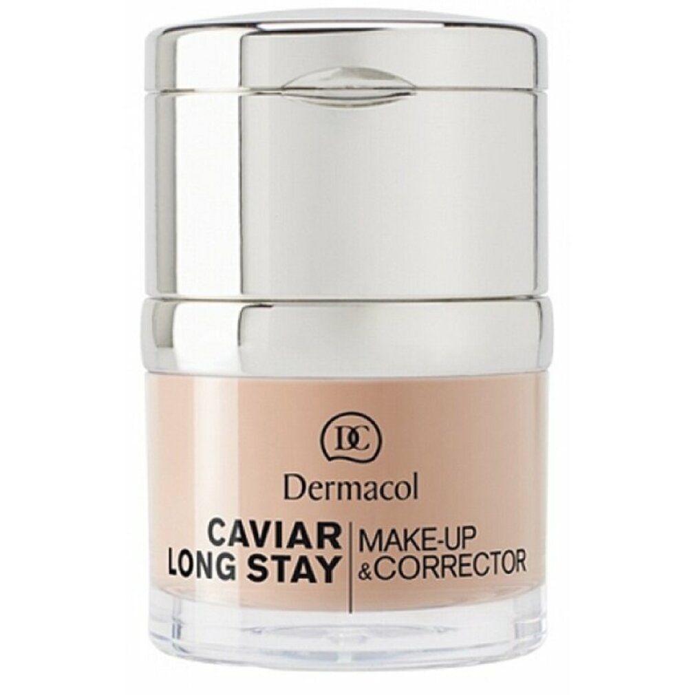 Dermacol Caviar Long Stay Make-Up & Corrector Grundierung Mit Abdeckstift 1 Pale 30Ml