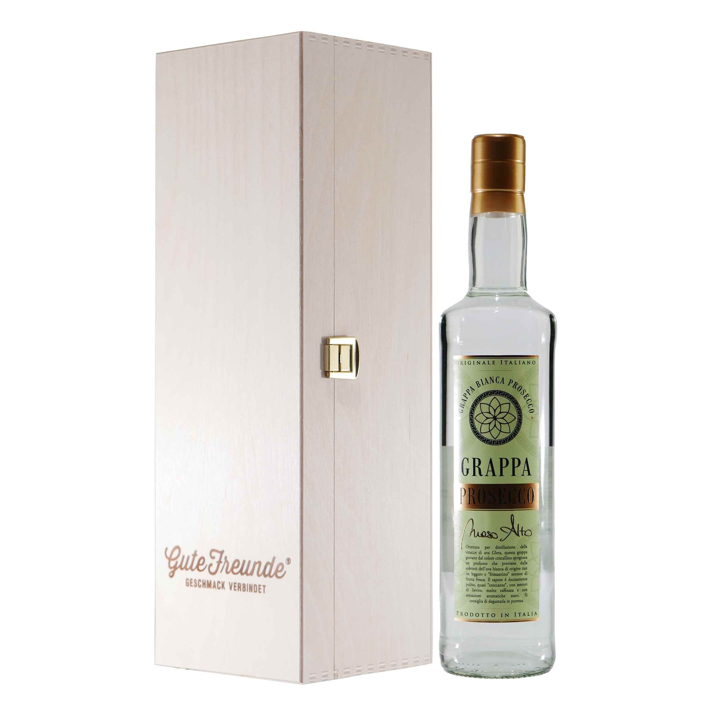 Liqueur & Wine Trade Gmbh Herren Maso Alto Grappa Prosecco Mit Geschenk-Holzkiste