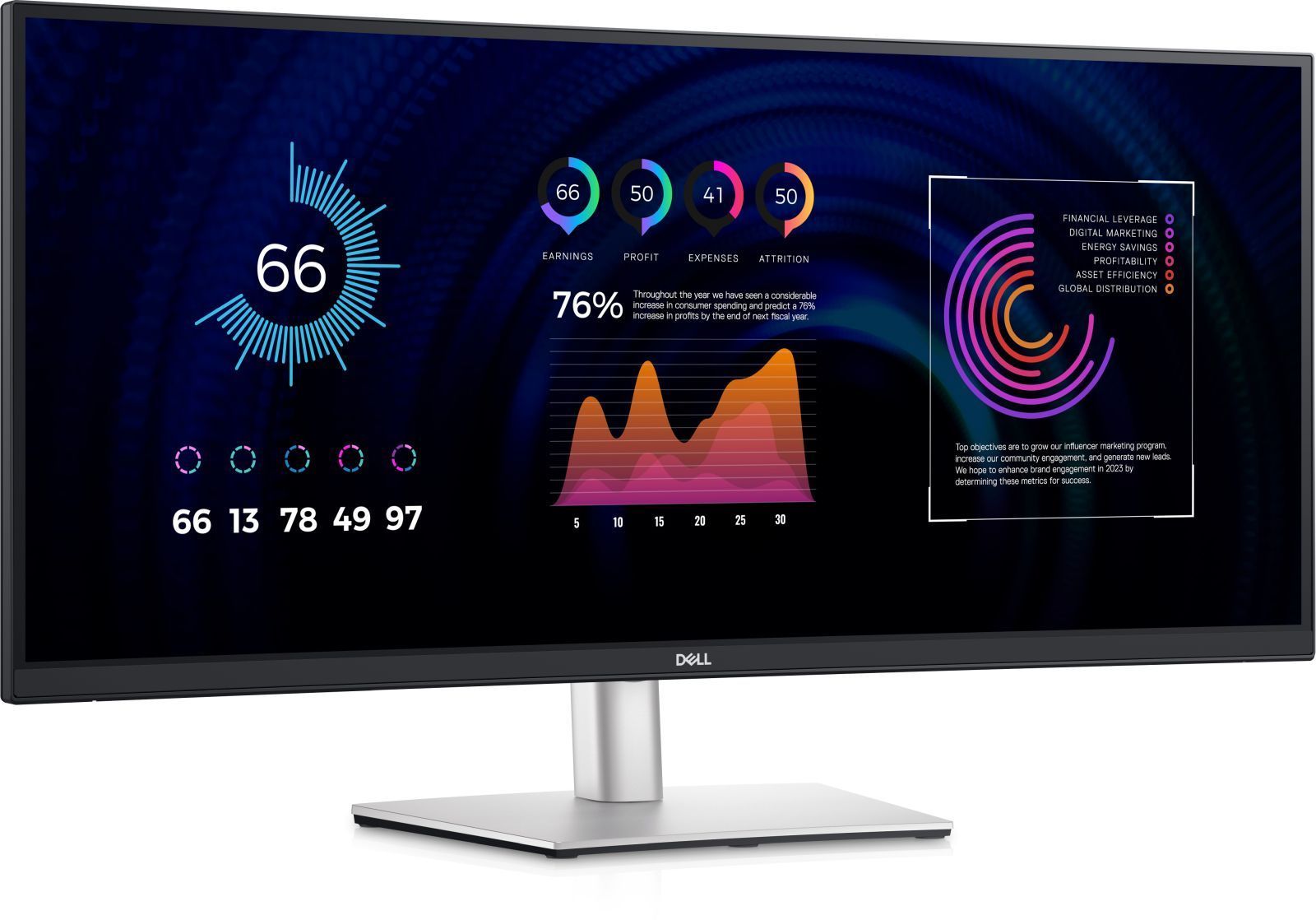 Dell P3424we - Led-Monitor - Gebogen - 86.4 Cm (34")