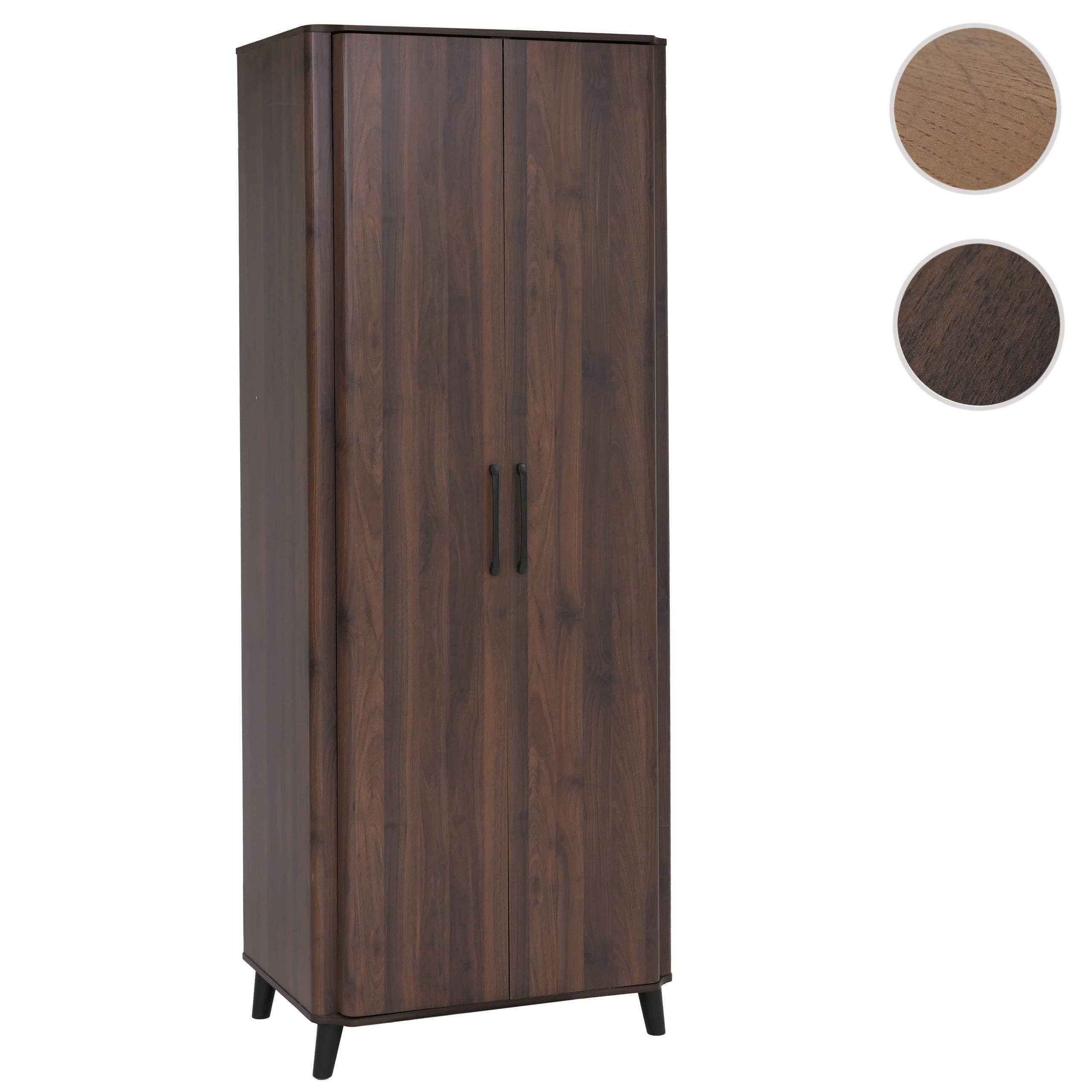 Mendler Hochschrank Hwc-P42, Garderobenschrank Kleideraufbewahrung 2 Türen Mdf 216X80x57cm