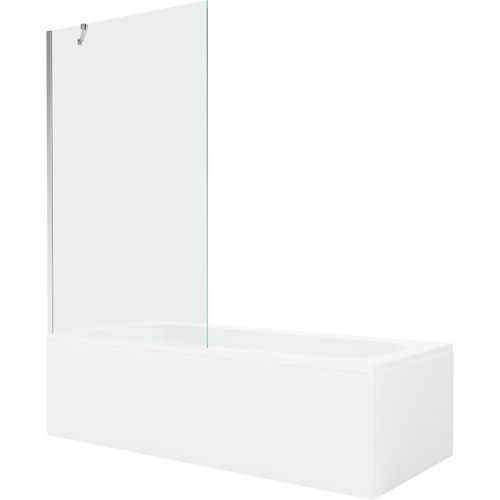 Weiß Mexen Vega Eckbadewanne 150X70 Cm Mit 100 Cm Duschabtrennung, Acryl, Chrom