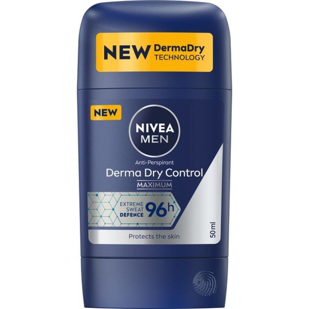 Nivea Festes Antitranspirant Für Männer Men Derma Dry Control 50 Ml