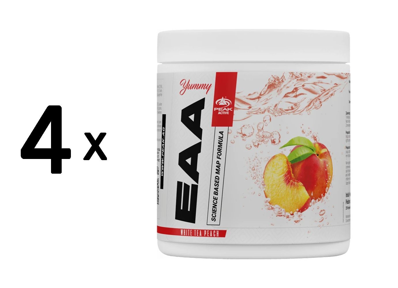 4 x Peak Yummy EAA (400g) White Tea Peach kaufen bei Hood.de