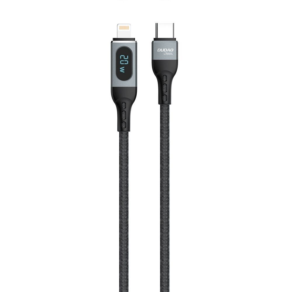 Dudao USB-C auf Lightning Kabel, 1m, 20W PD Schnellladung, Schwarz (L7MaxL)