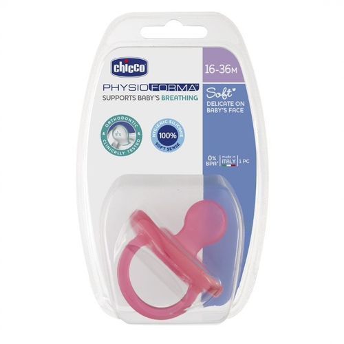 Chicco Unisex Rosa Physioforma Beruhigungssauger Silikon Soft 16-36 Monate, 1 Stück