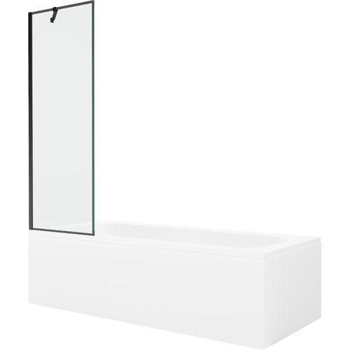 Weiß Mexen Vega Badewanne 150X70 Cm, Mit Verkleidung & Duschabtrennung, Schwarz