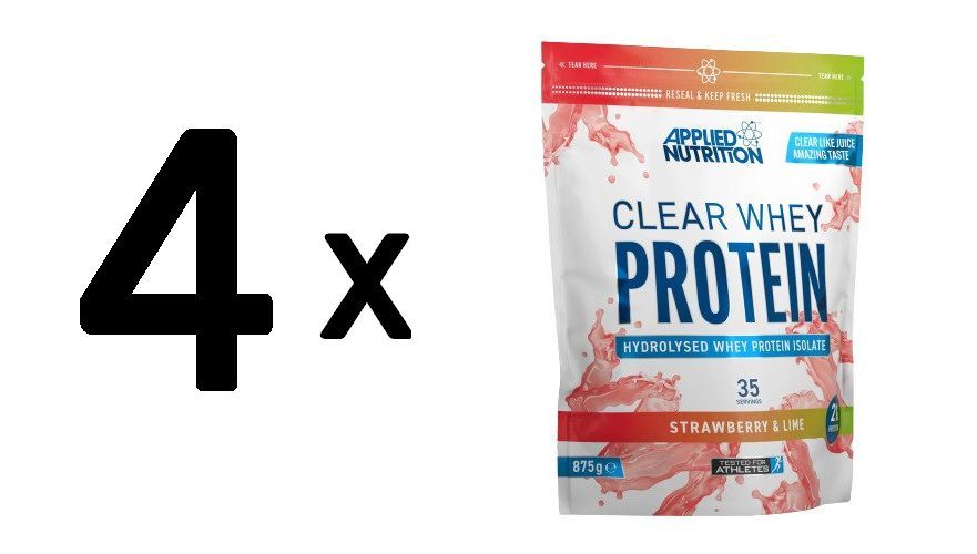 4 x Applied Nutrition Clear Whey Protein, Strawberry & Lime - 875g