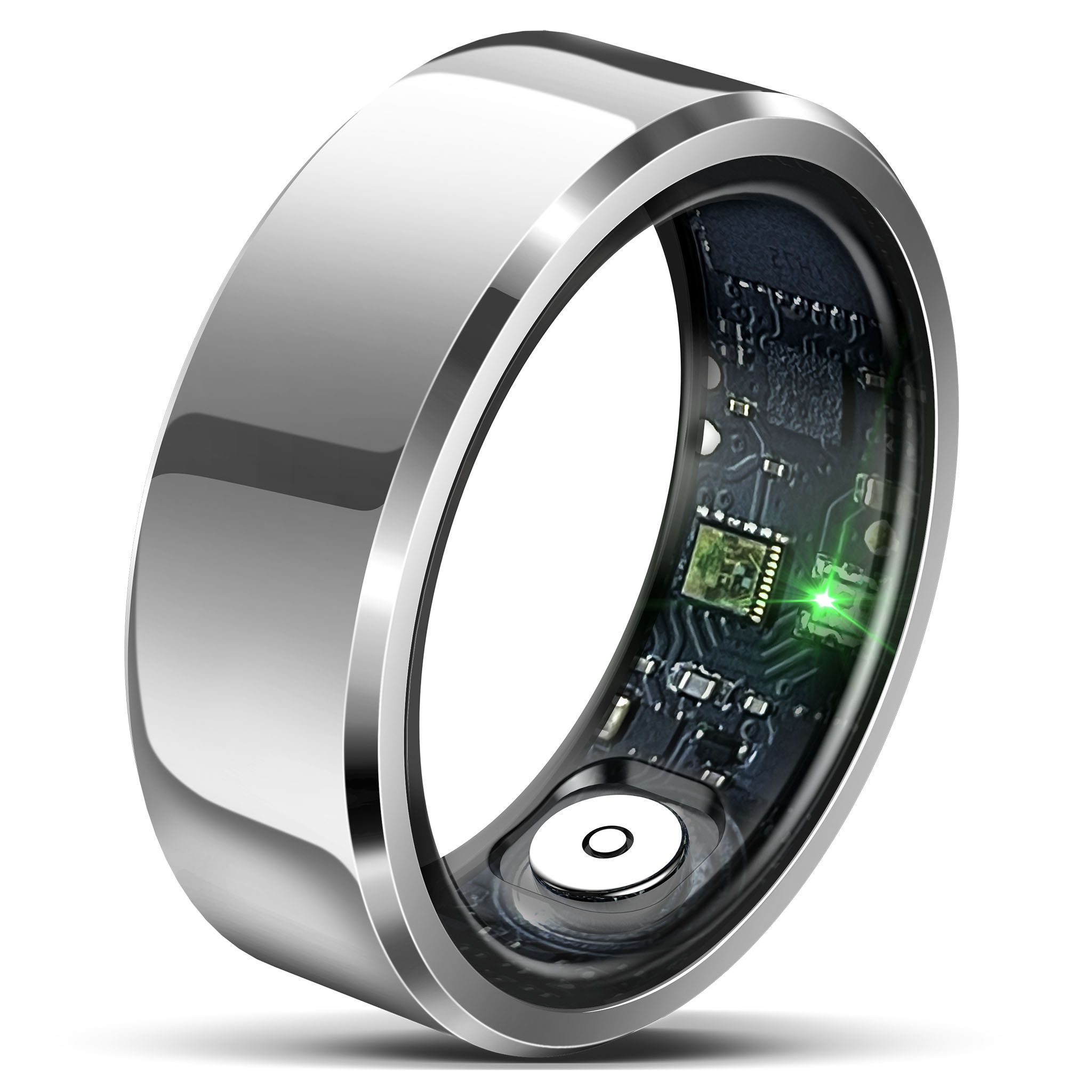 React Smart Ring Hell, Silber - 9